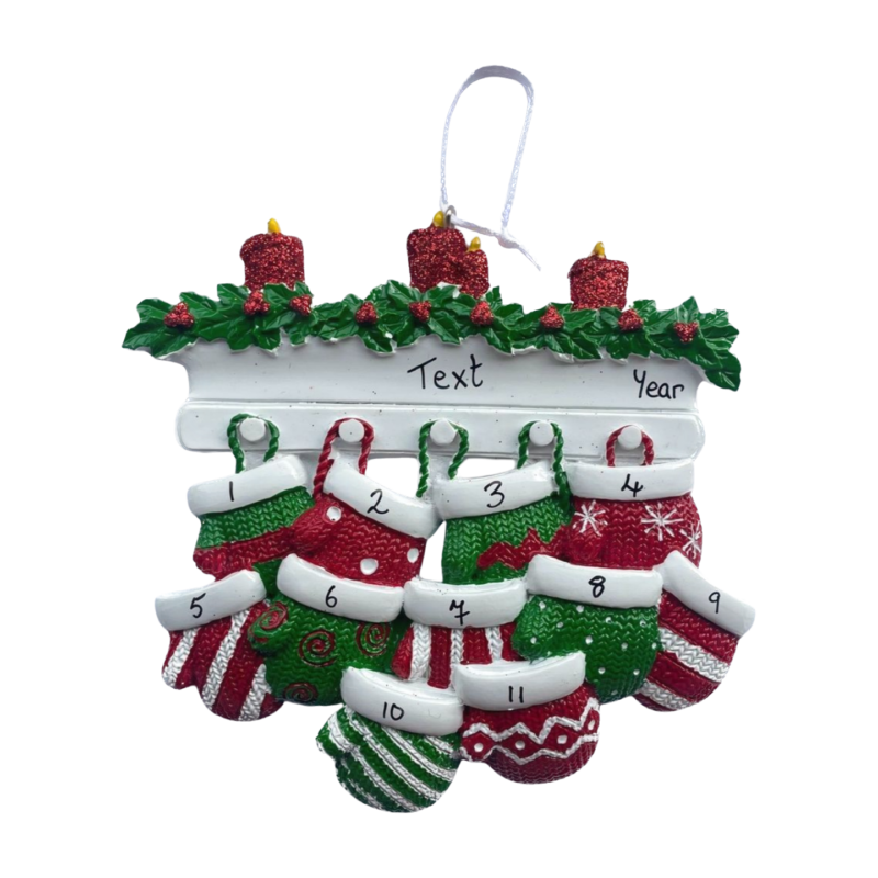 Christmas Mitten Family of 11