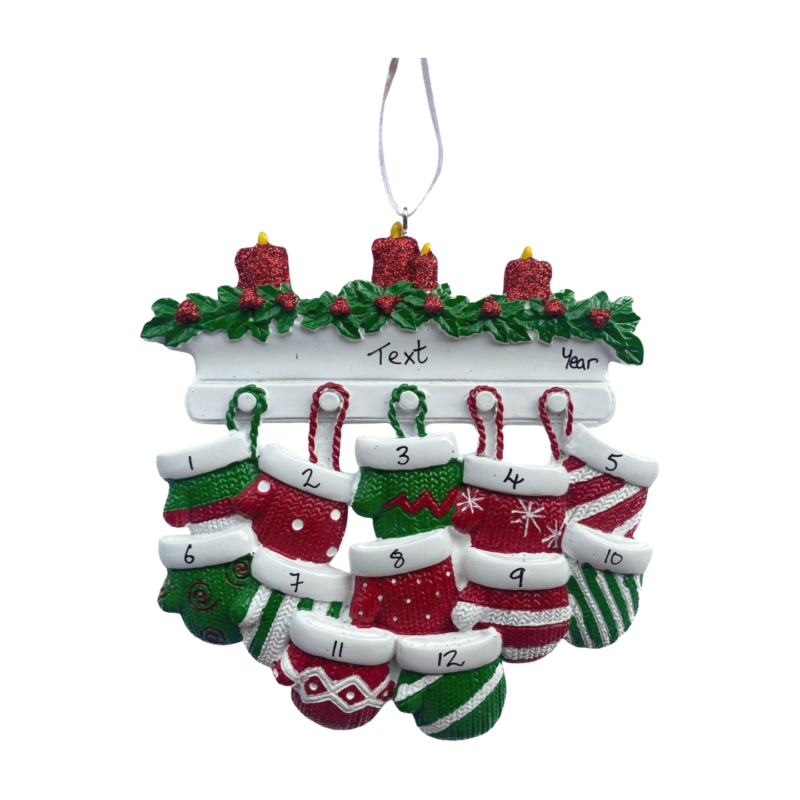 Christmas Mitten Family of 12