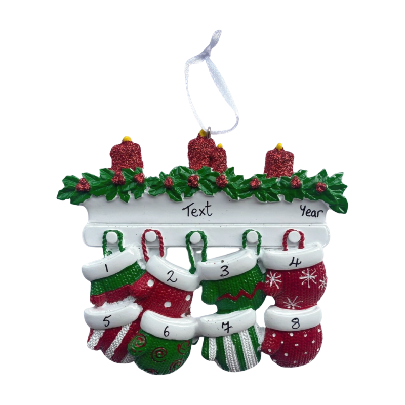 Christmas Mitten Family of 8