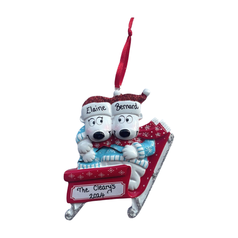 Polar Bear Couple on Sled
