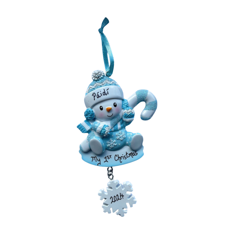 Snowbaby Boy Candy Cane 1st Christmas