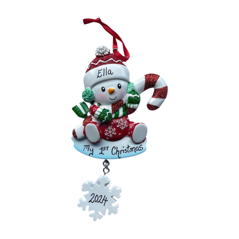 Snowbaby Red Candy Cane 1st Christmas