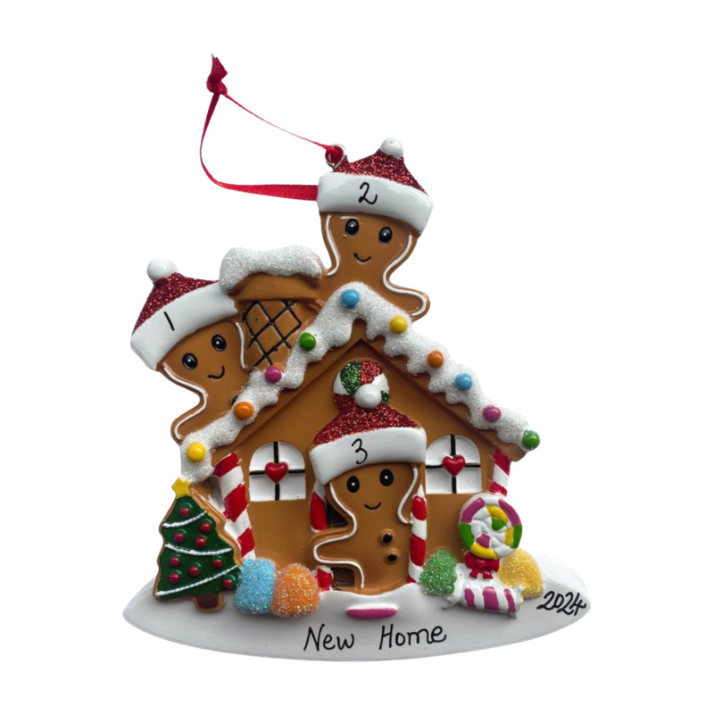 Sweet Gingerbread House Family of 3