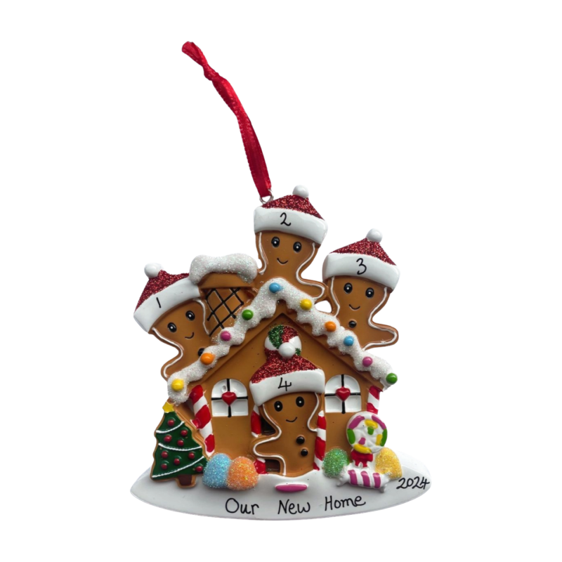 Sweet Gingerbread House Family of 4