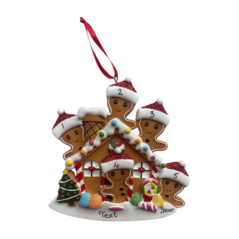 Sweet Gingerbread House Family of 5