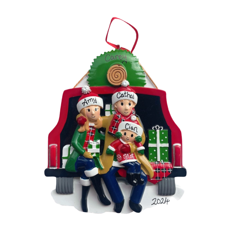 Xmas Tree Car Family of 3