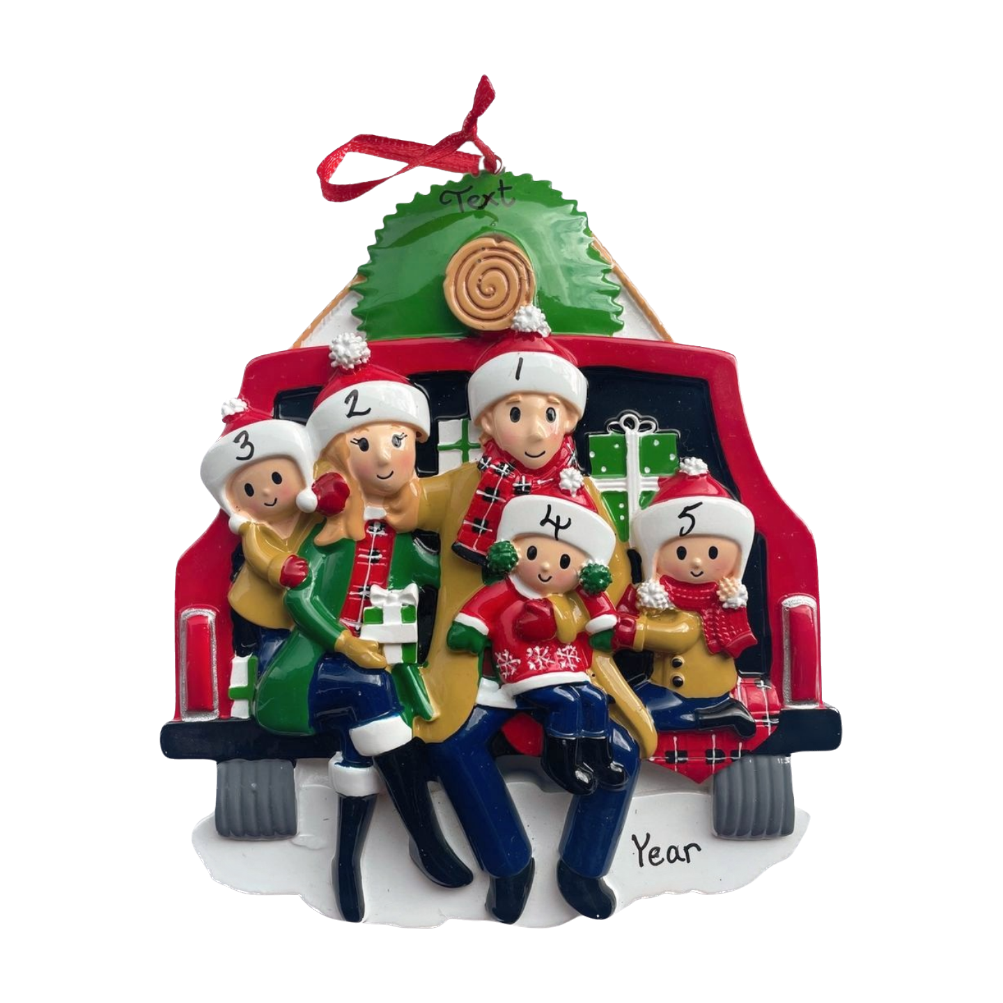 Xmas Tree Car Family of 5