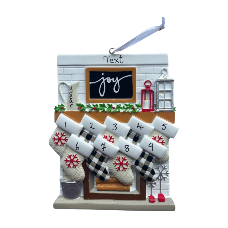 Fireplace Mantle Family of 9