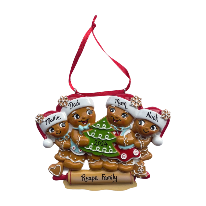 Cute Gingerbread Family of 4