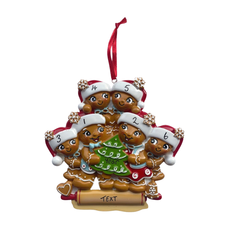 Cute Gingerbread Family of 6