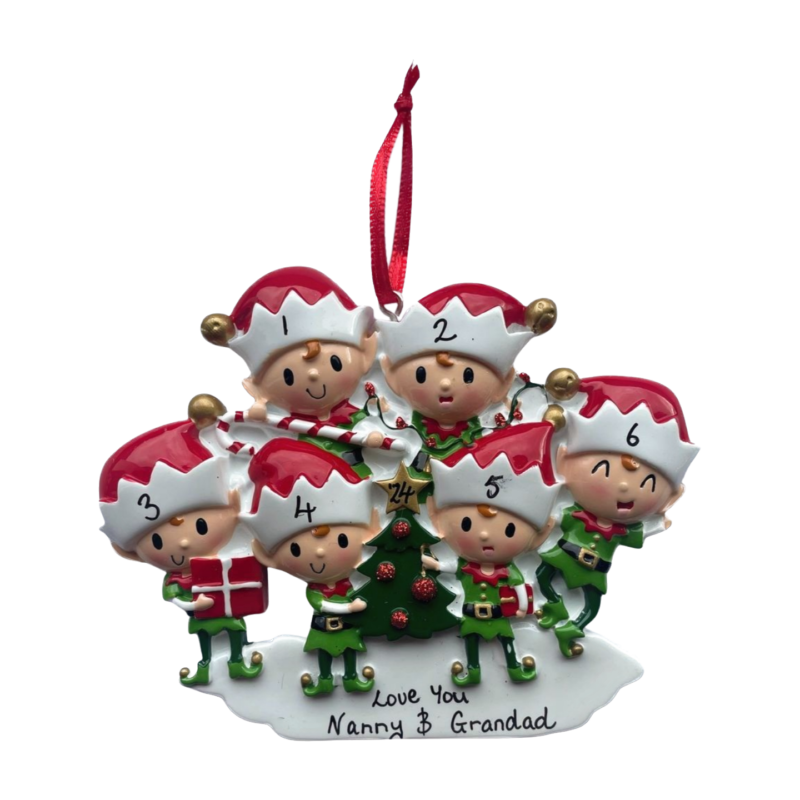 Elves Doing Things Family of 6