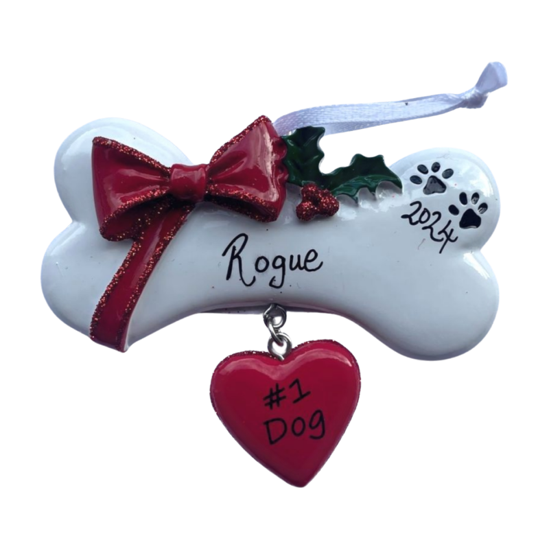 Dog Bone with Bow