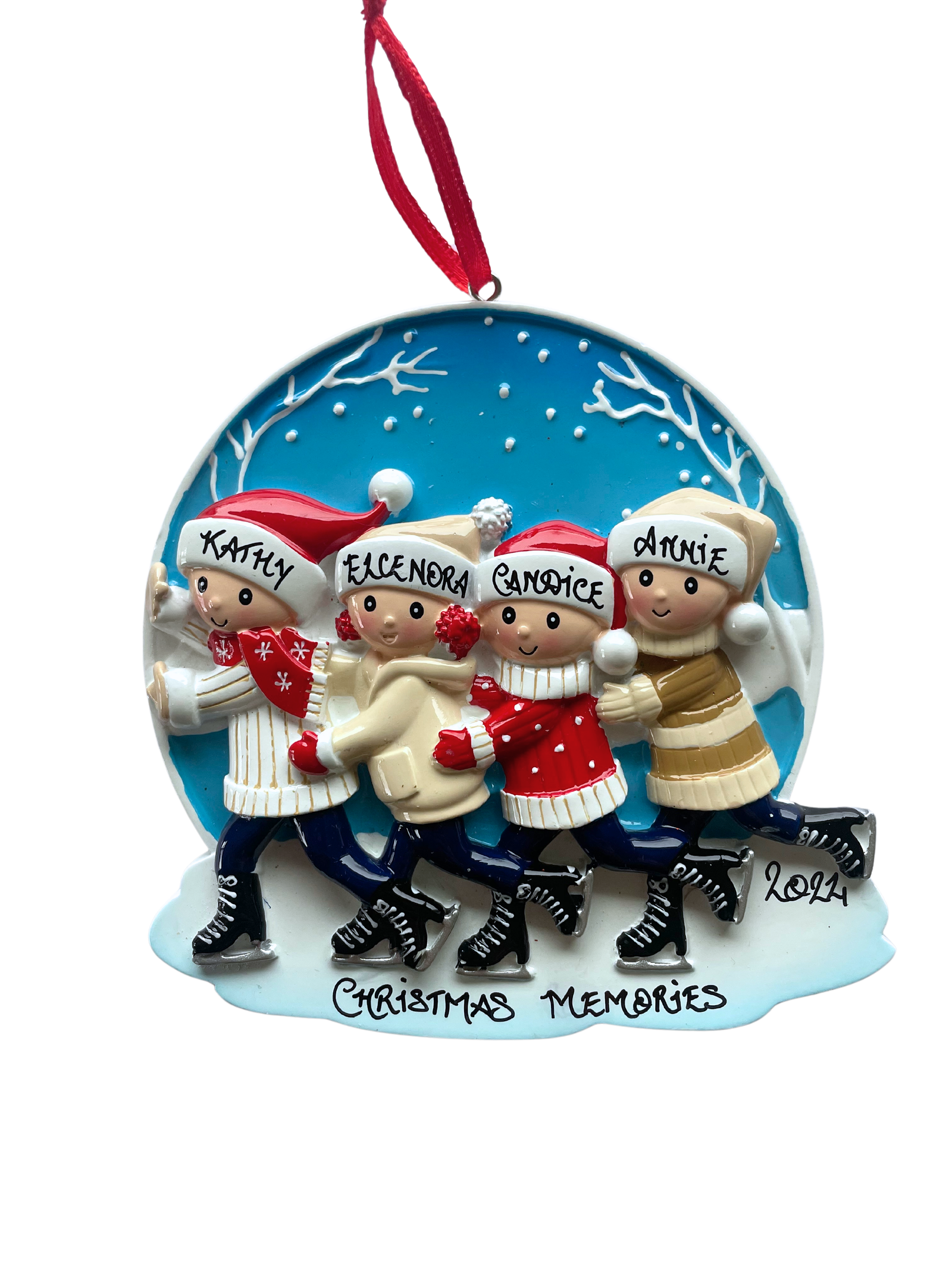 Ice Skating Family of 4