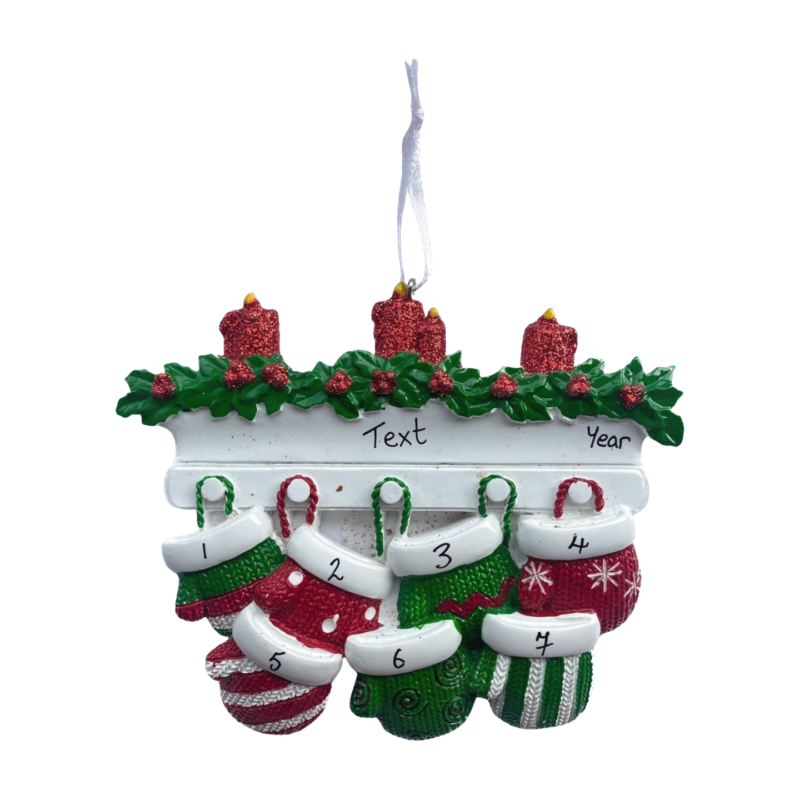 Christmas Mitten Family of 7