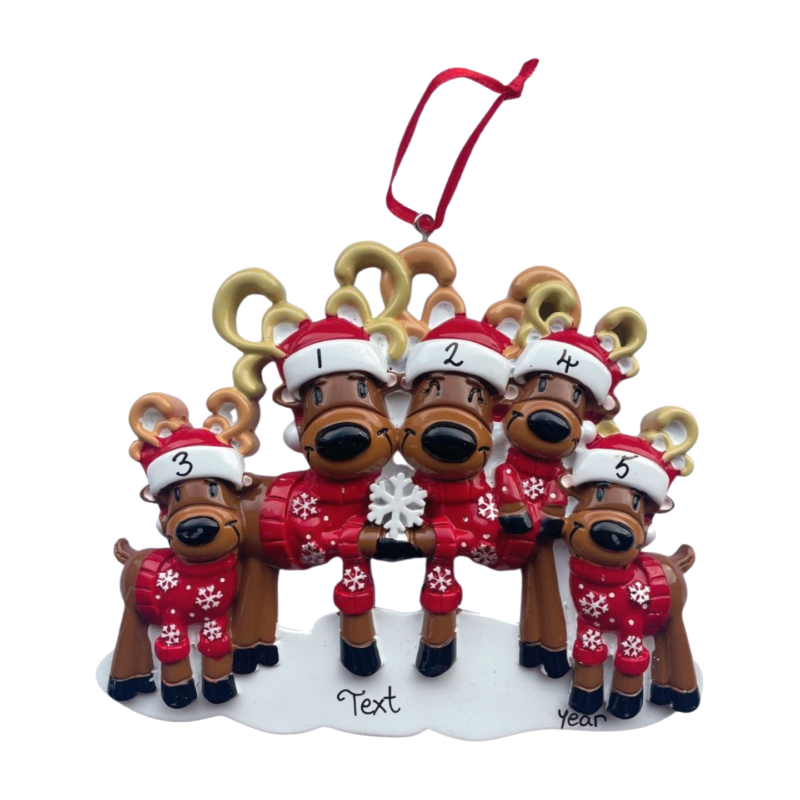 Mr. & Mrs. Reindeer Family of 5