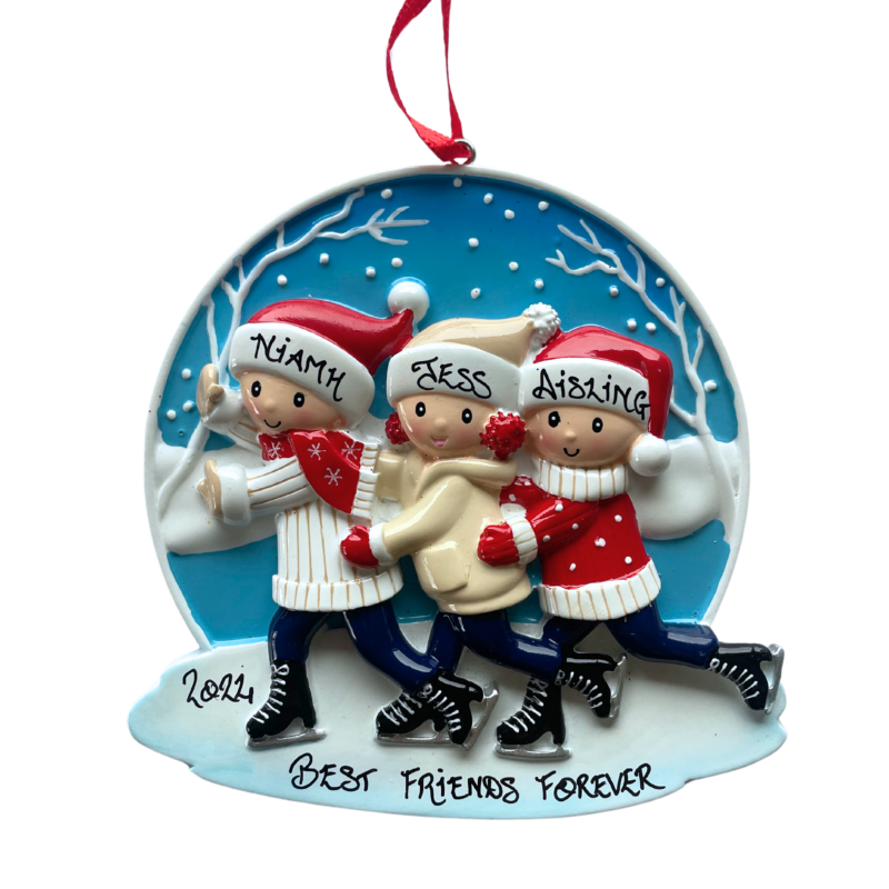 Ice Skating Family of 3