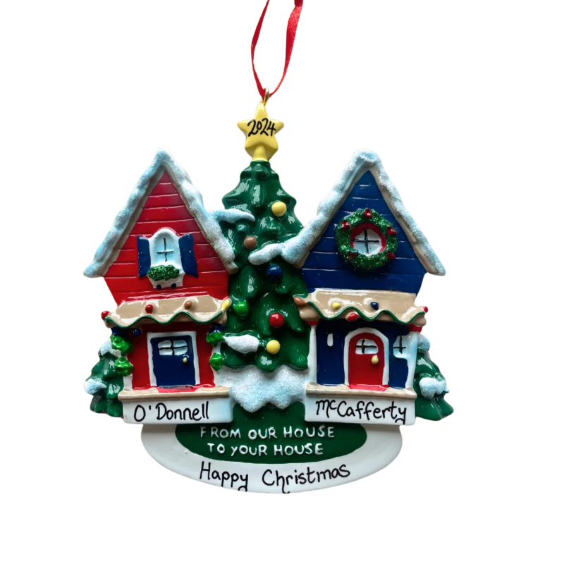 "From Our House To Your House" Personalised Christmas Ornament