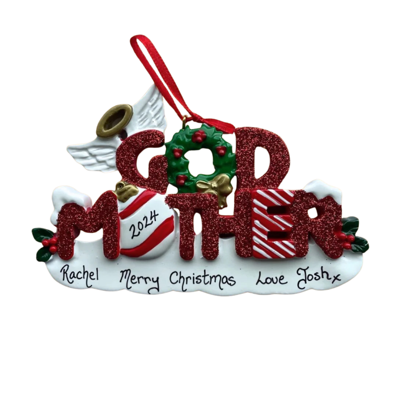 Godmother Personalised Christmas Ornament