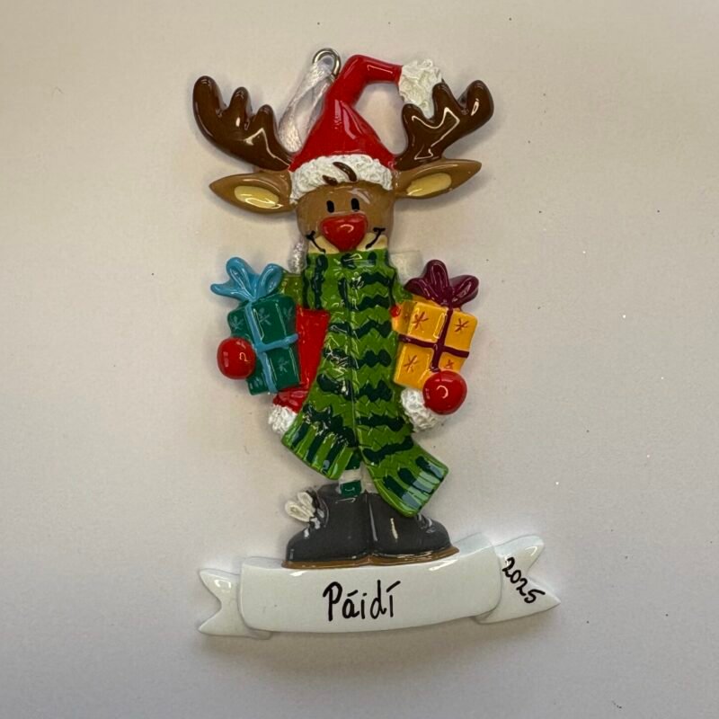 Reindeer Presents Personalised Decoration
