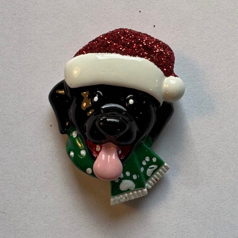 Dog Head Black Stick On