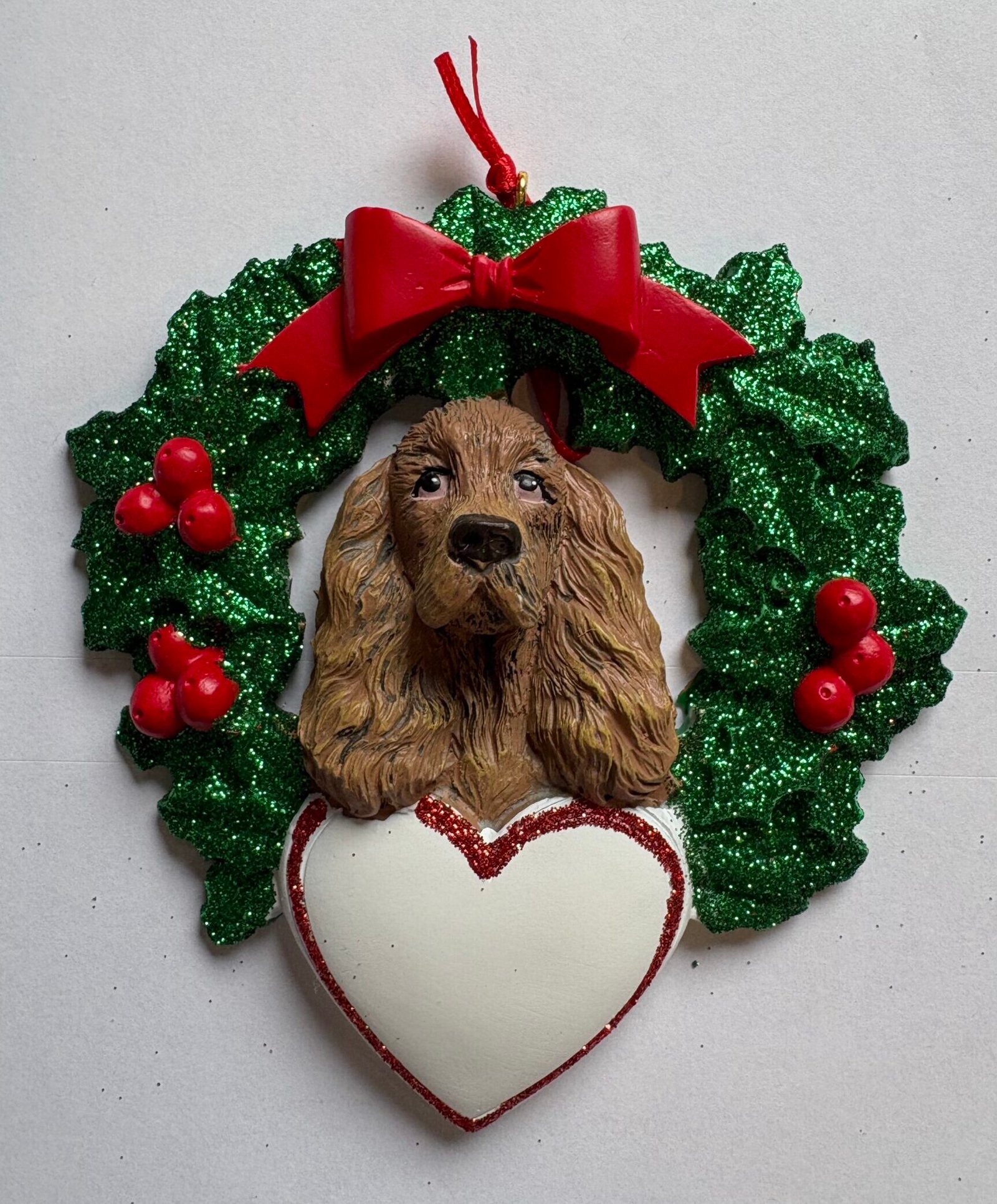 Cocker Spaniel with Wreath