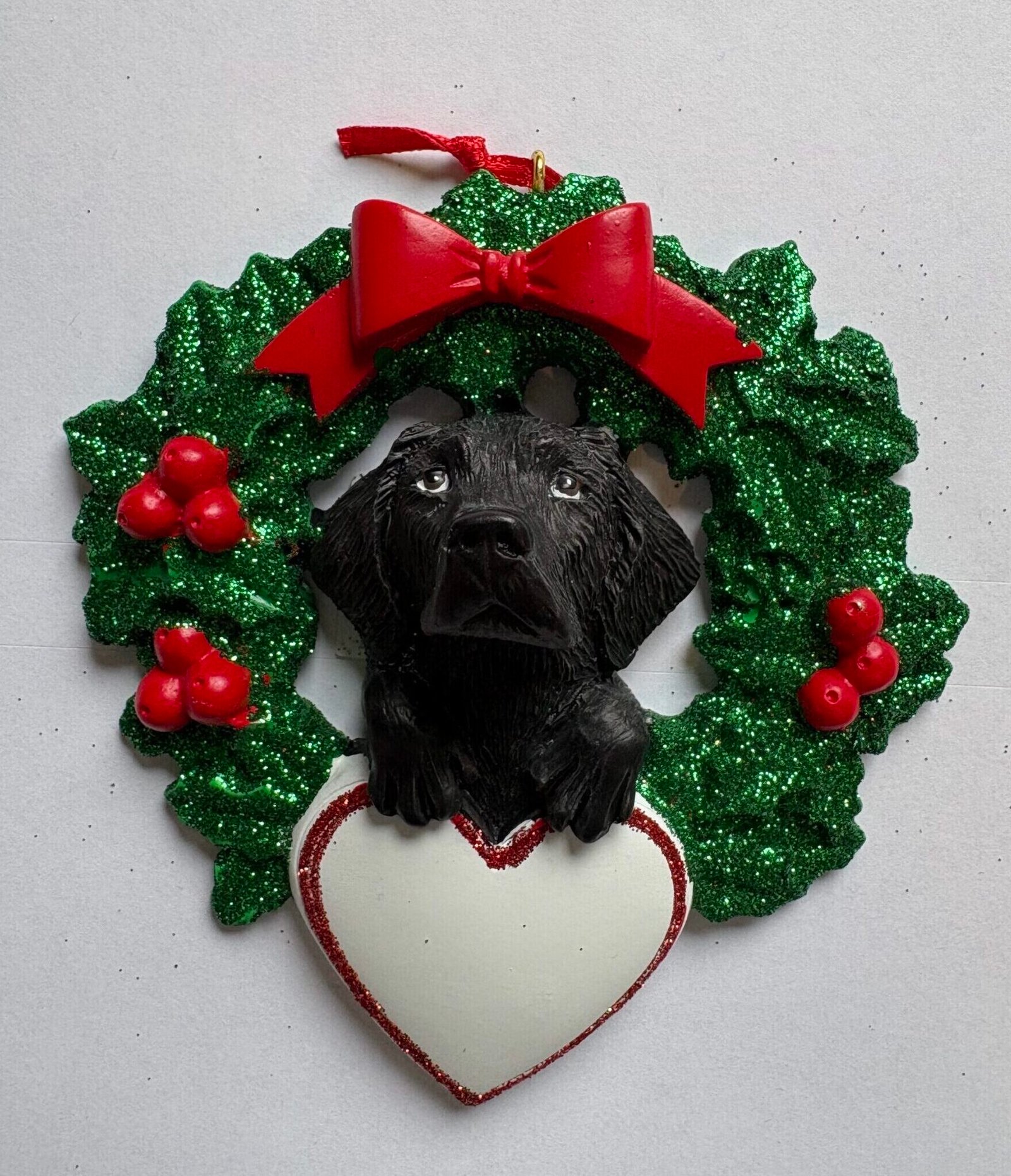 Black Lab with Wreath