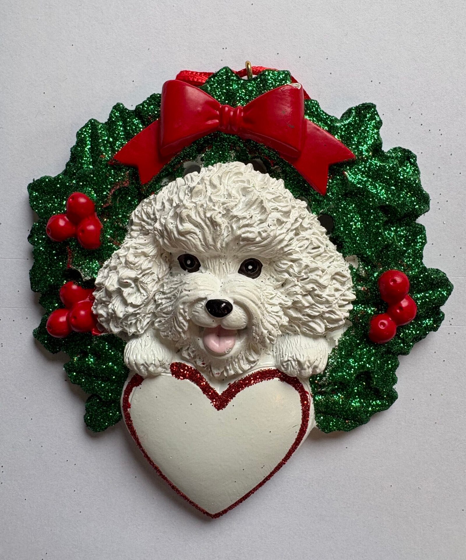 Bichon Frise with Wreath