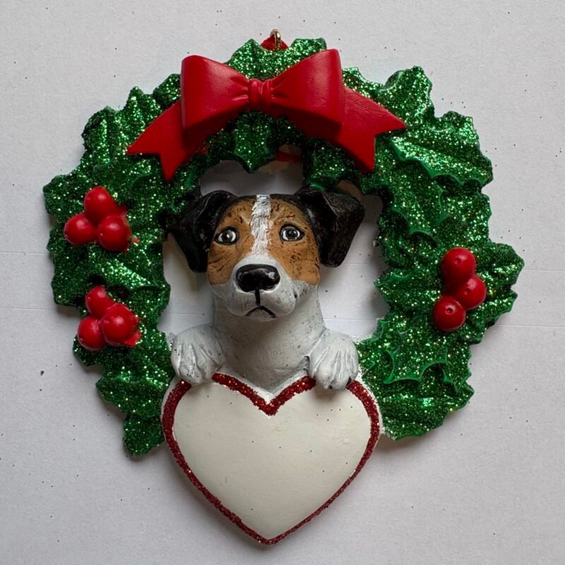Jack Russell with Wreath