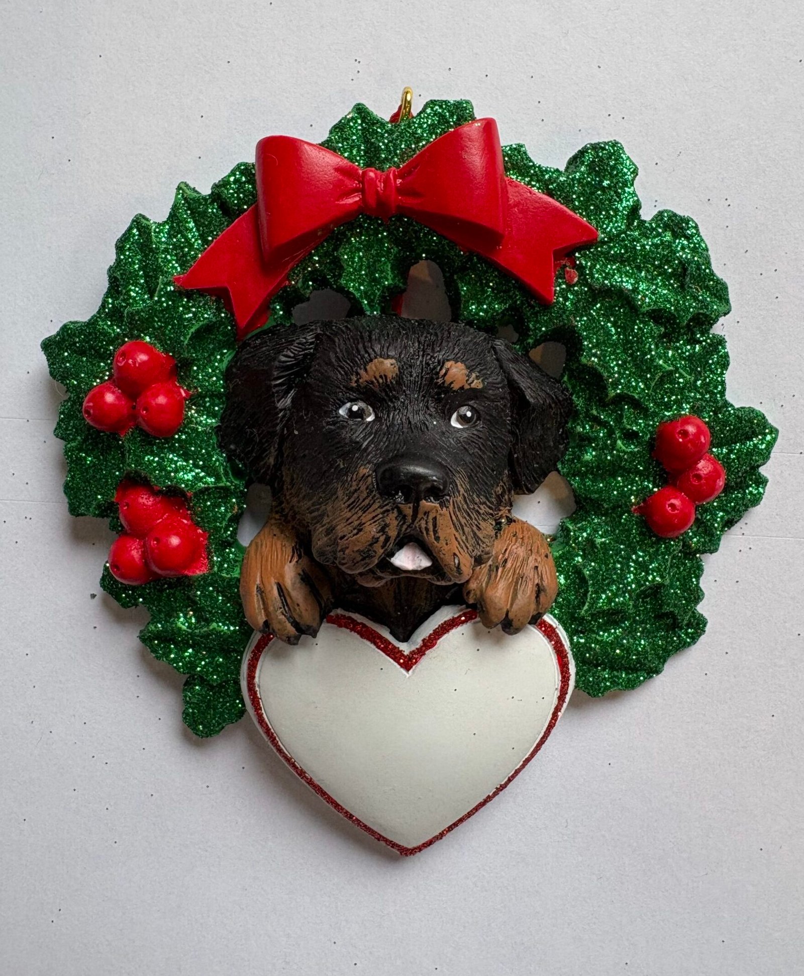 Rottweiler with Wreath