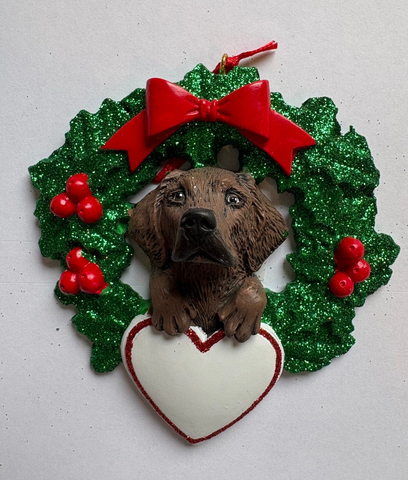 Chocolate Lab with Wreath