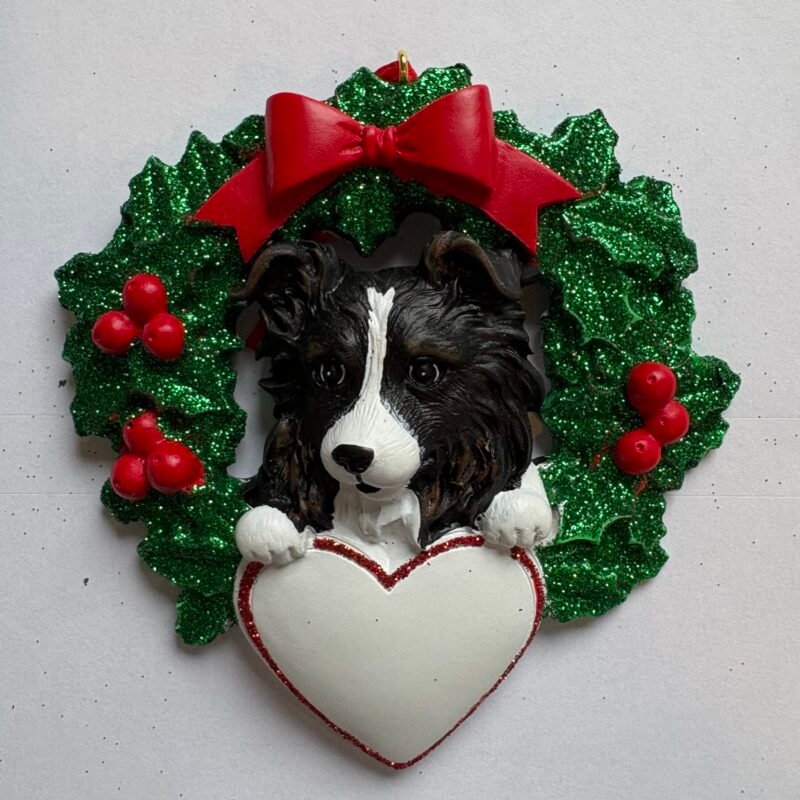 Australian Sheepdog in Wreath