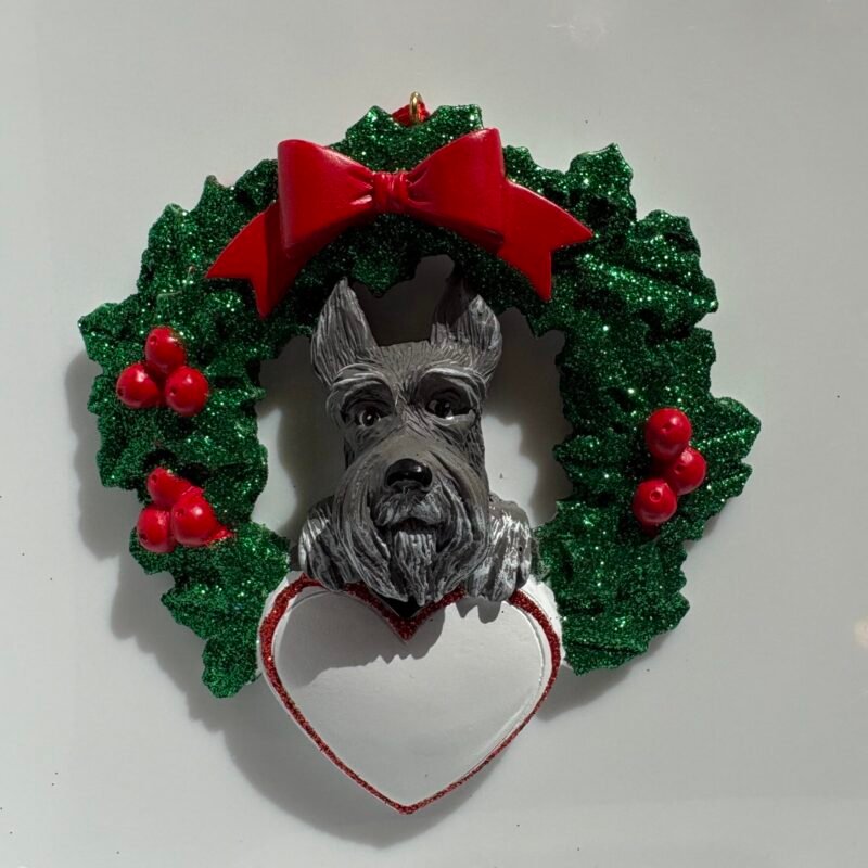 Schnauzer with wreath