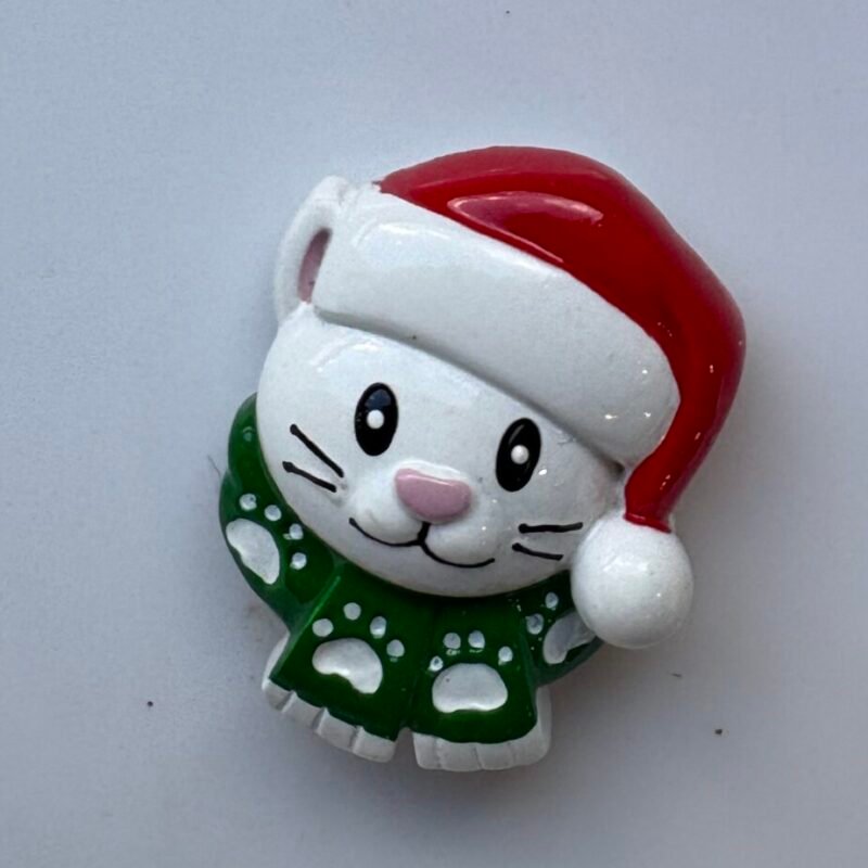 Cat Head White Stick On
