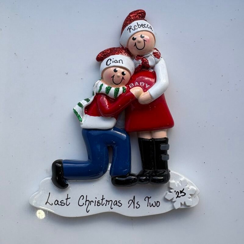 Last Christmas Expecting Personalised Christmas Ornament