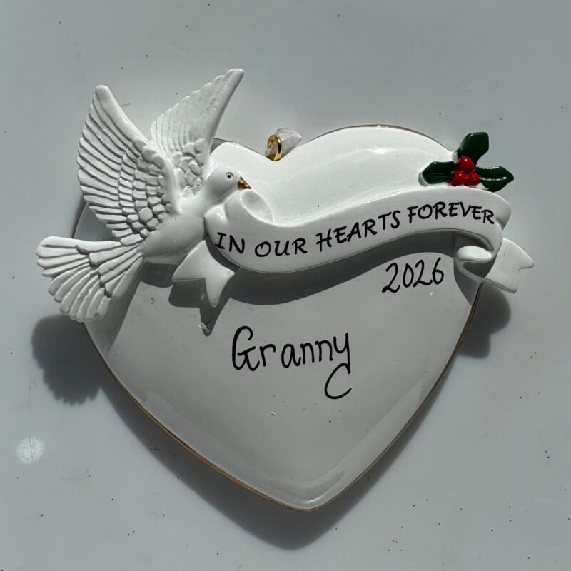 In Our Hearts Personalised Christmas Ornament
