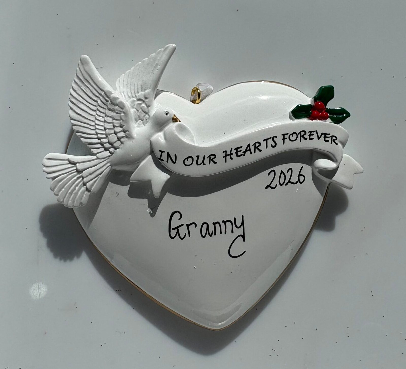 In Our Hearts Personalised Christmas Ornament